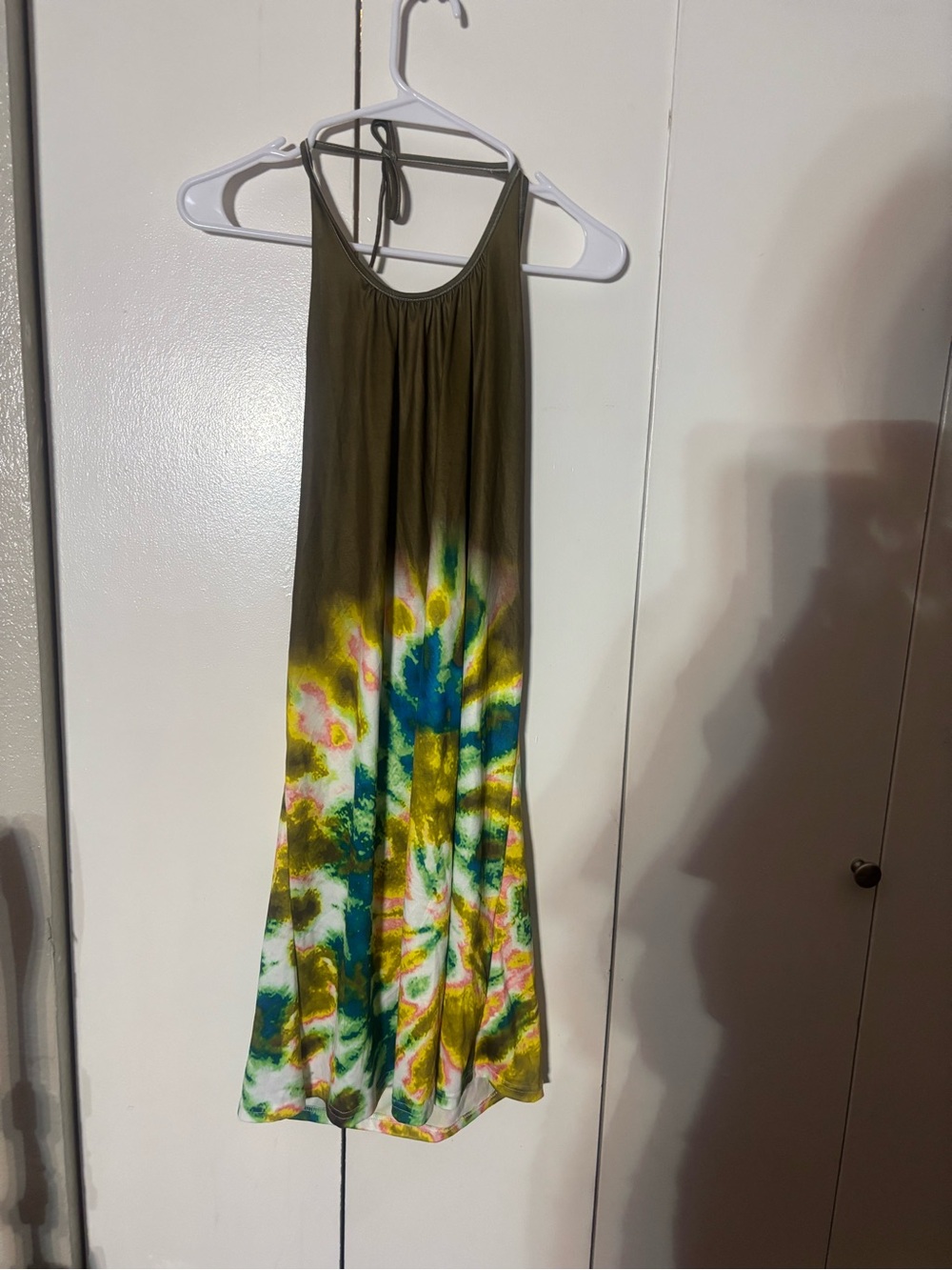 Tie-Dye Halter Maxi Dress